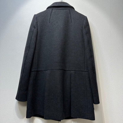 MIU MIU Archive Gray Wool Angora Belted Flare Aline Coat Jacket Size38 Y2K Italy