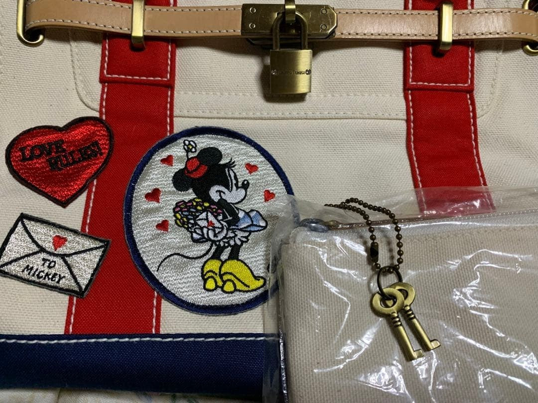 Samantha Thavasa Disney Mickey Canvas Tote Bag Cute Collaboration Used