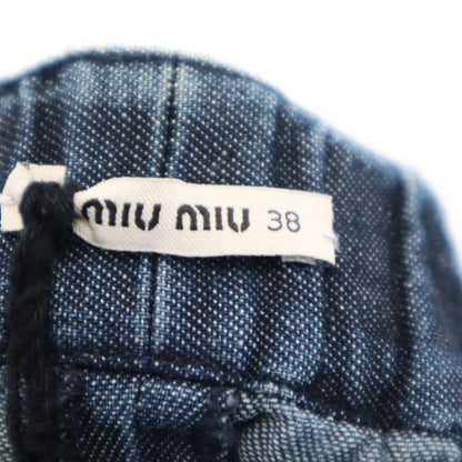 MIUMIU made in Italy Denim-like Easy Ankle pants 38 Navy Women