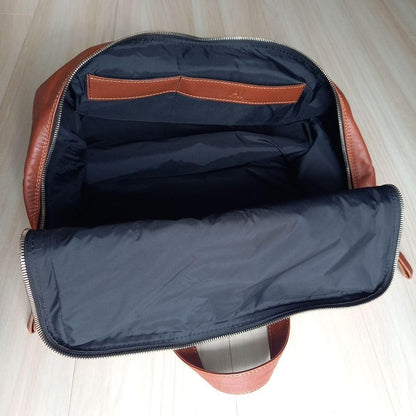 Andrea Incontri Leather Cube Bag Made in Italy Men's Casual Business Large