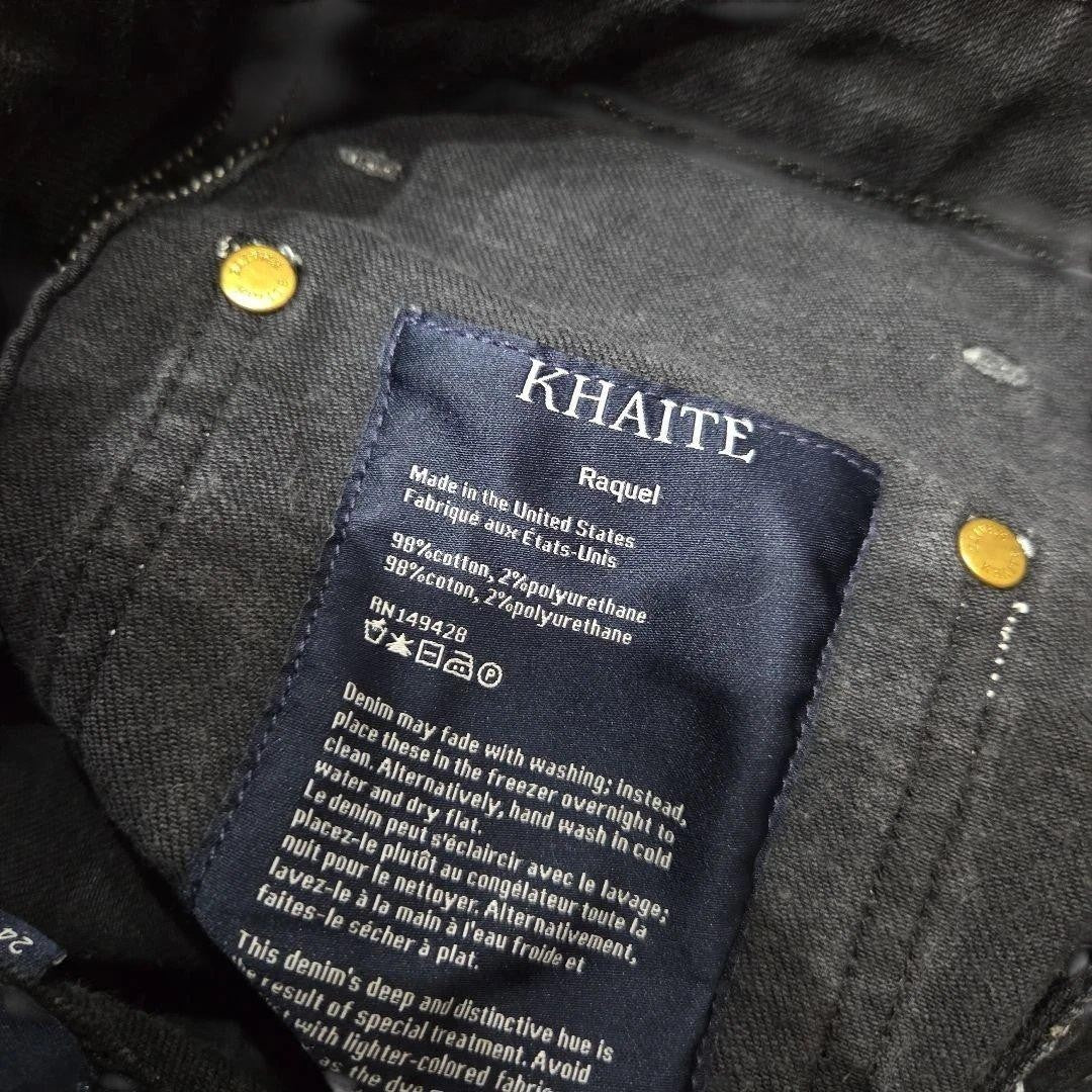 KHAITE Kate Denim Pants Color Black Size 24 Women's Used from Japan