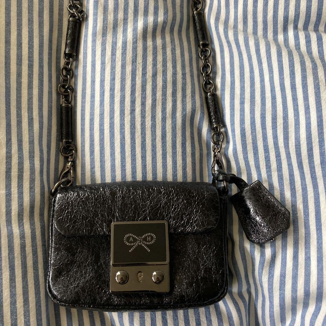 Anya Hindmarch Pouch Mini Shoulder Bag Black from Japan