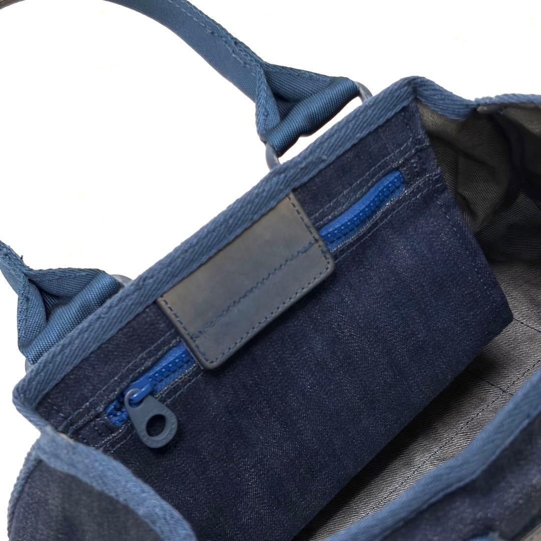 MARC JACOBS Denim Tote Bag Casual Blue 29 to 44 cm Width 24 cm Height