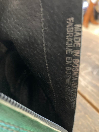 Diesel Women 7.0US Genuine Leather Boots Green 38 Luxury Modern Sleek Italian