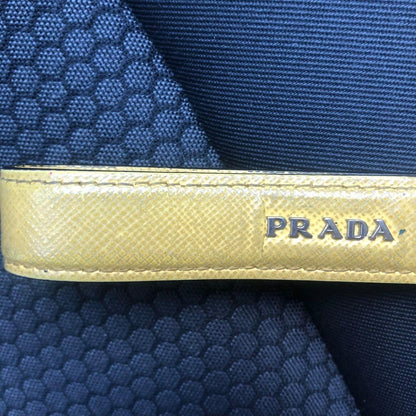 PRADA Key Holder Leather Yellow Auth 127891M