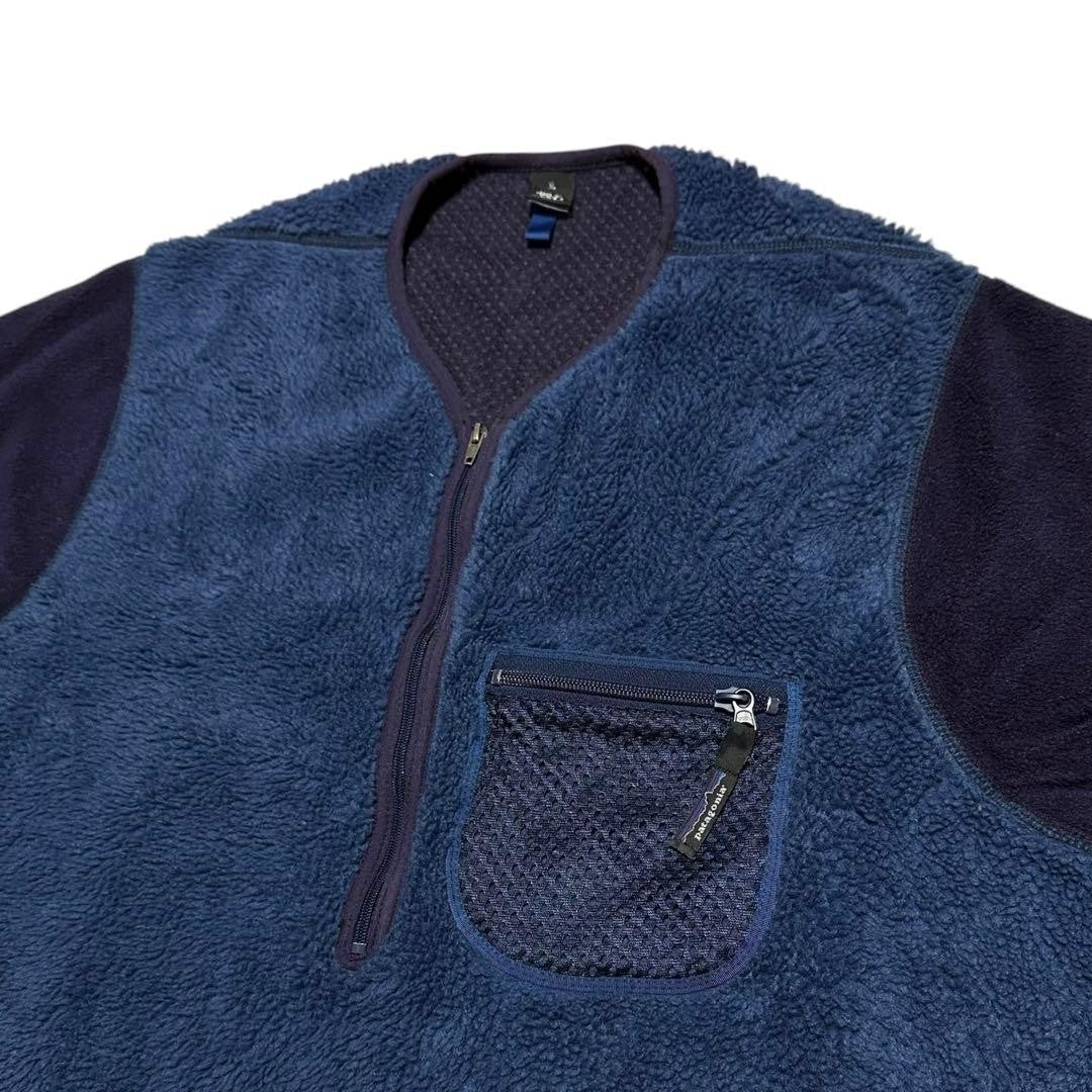 Patagonia 90s Aquafur Kayak Pullover XL Blue Purple Rare Vintage Used