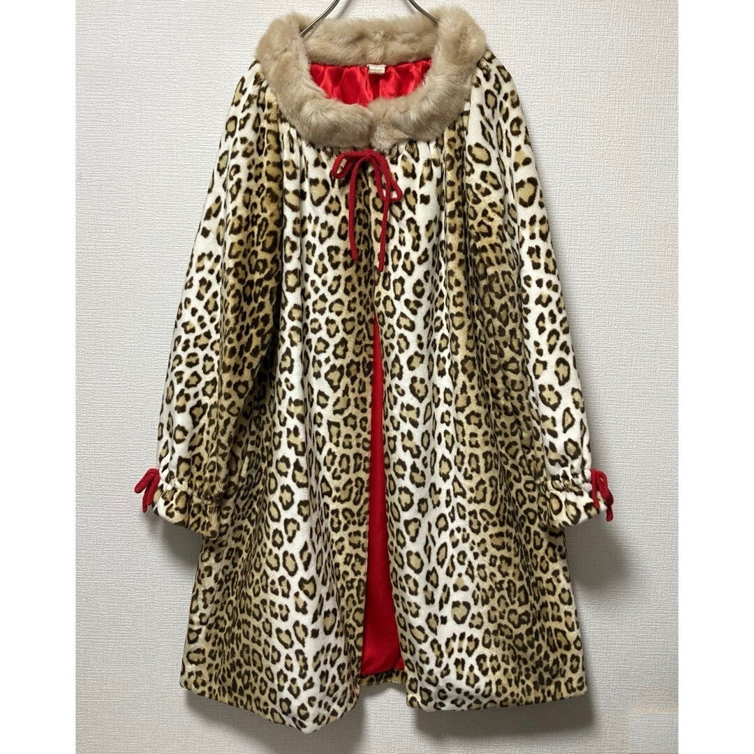 Fifi Chachnil Leopard Print Coat Fifi Chachnil Poncho Gown Free Size Rare
