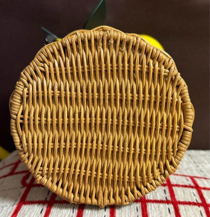 Kate Spade BUZZ HONEY POT Crossbody BEE Wicker Yellow Bag Used
