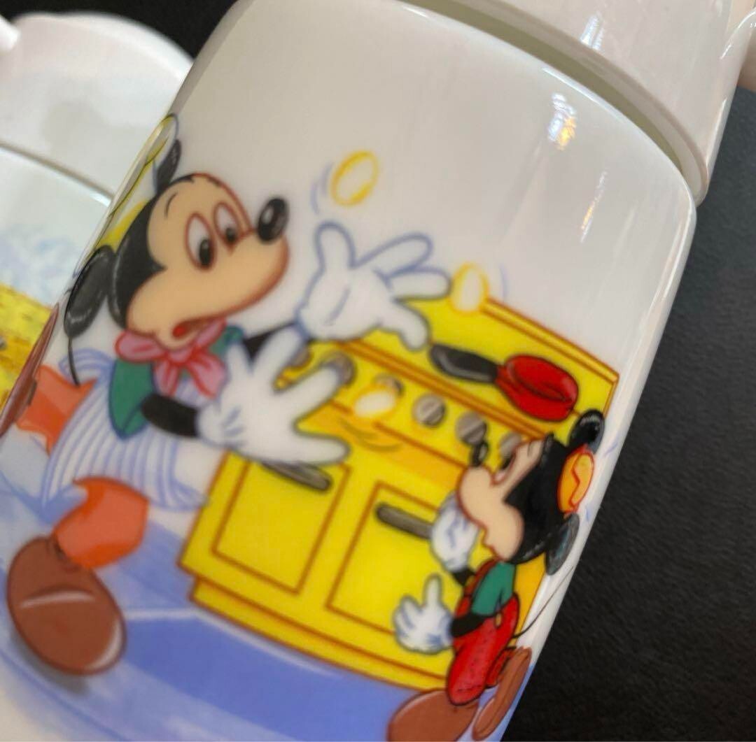1990s Showa-era retro antique Disney Mickey Minnie soy sauce jug display