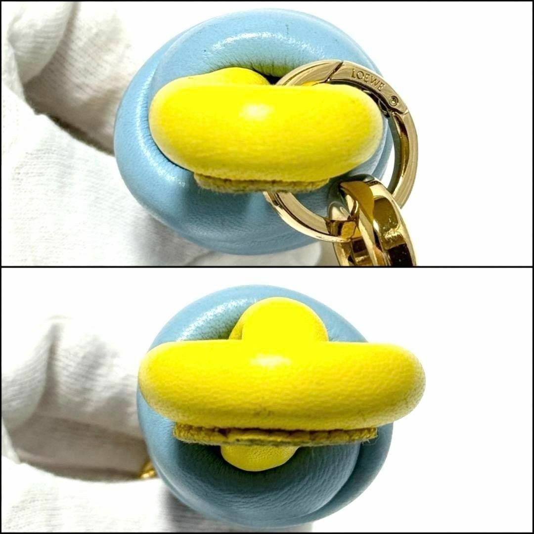 Used Loewe Womens Knot Bag Charm Key Ring Key Holder Yellow Leather