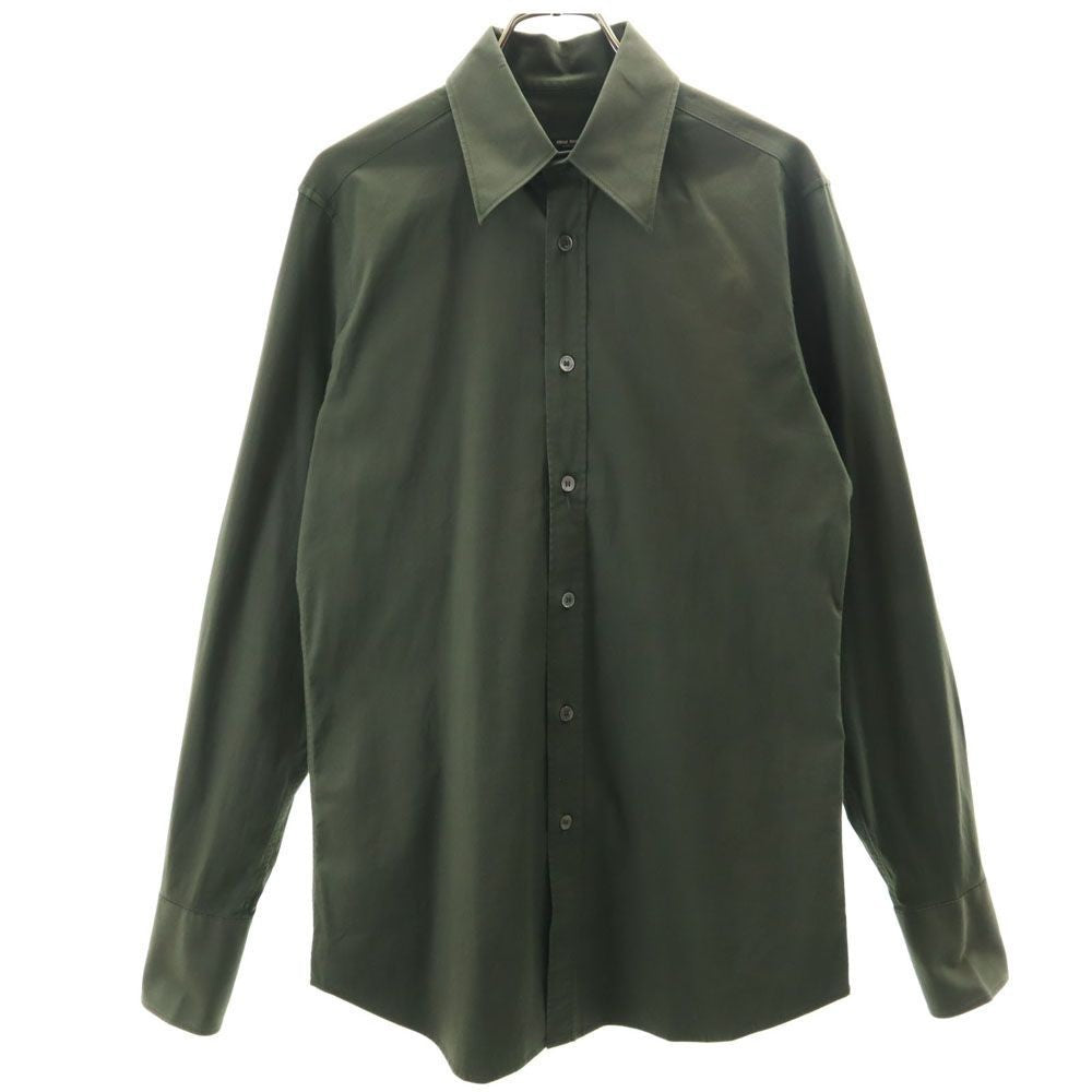 MIUMIU made in Italy Long sleeve Button down shirt 38/15 khaki Men's