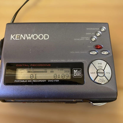 KENWOOD Portable MD Recorder DMC-F5R (Showa Retro Style) - Fully Functional