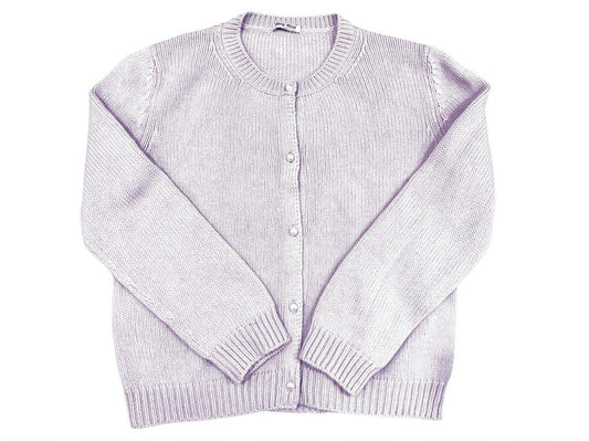 MIUMIU Pearl Button Cardigan Cashmere Lavender F/S from Japan