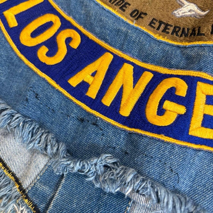 Wrangler Men Denim Vest Patch Vintage Limited Edition Rare Model American Casual
