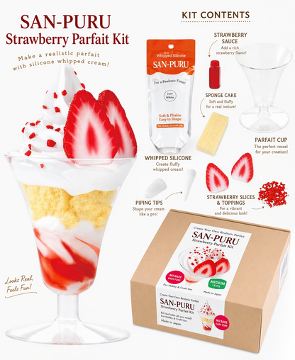 Japanese DIY Strawberry Parfait Food Sample Craft Making Sample Kit from Japan