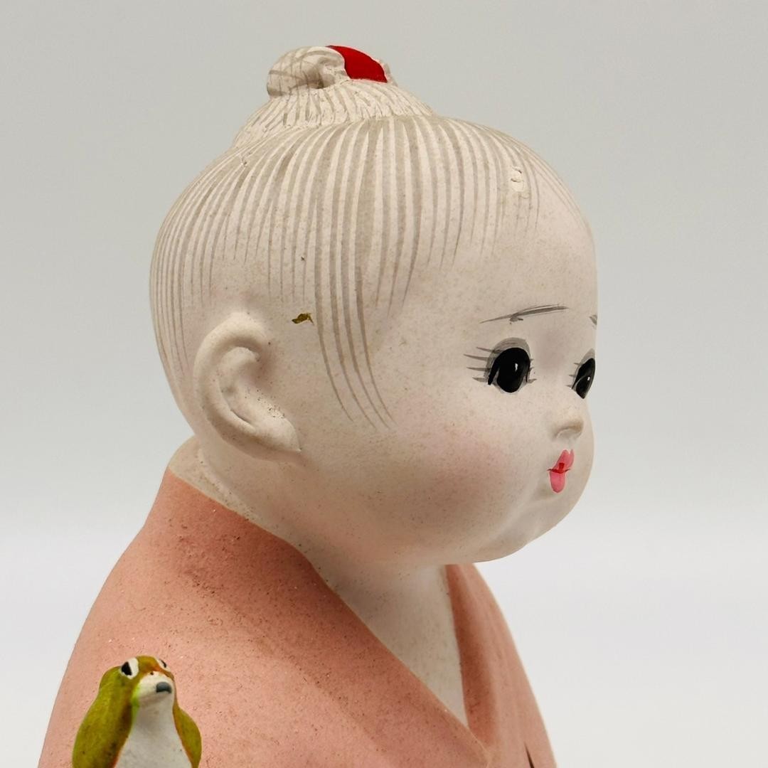 T Hakata Doll Japanese Traditional Crafts Kokeshi Uguisu Bird Kimono Girl