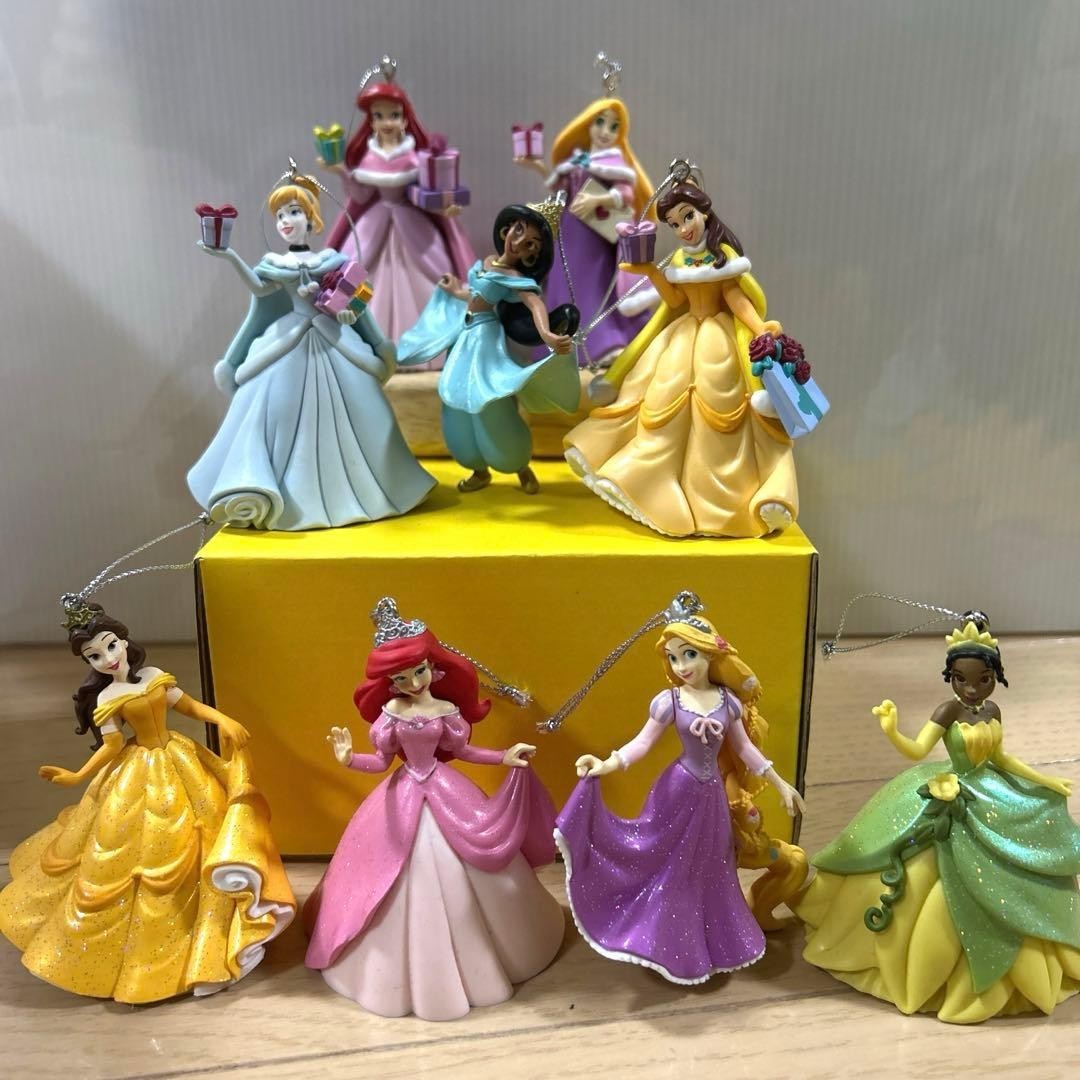 Disney Christmas Ornament Princess 9 Piece Set Collectible Character Goods Japan