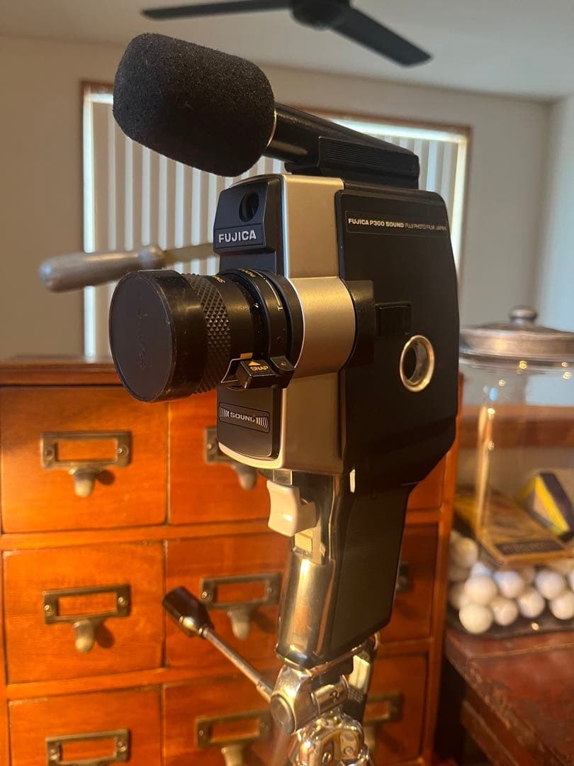 FUJICA 8mm Camera with Tripod For Interior Decor or Display Showa Retro