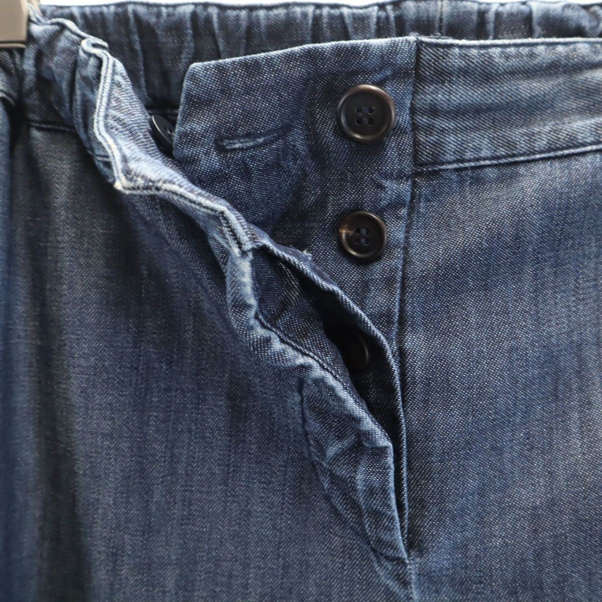 MIUMIU made in Italy Denim-like Easy Ankle pants 38 Navy Women