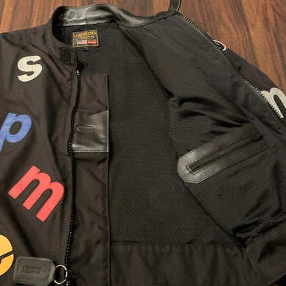 Supreme × VANSON 20ss single rider's jacket size M black Leather Logo NEW