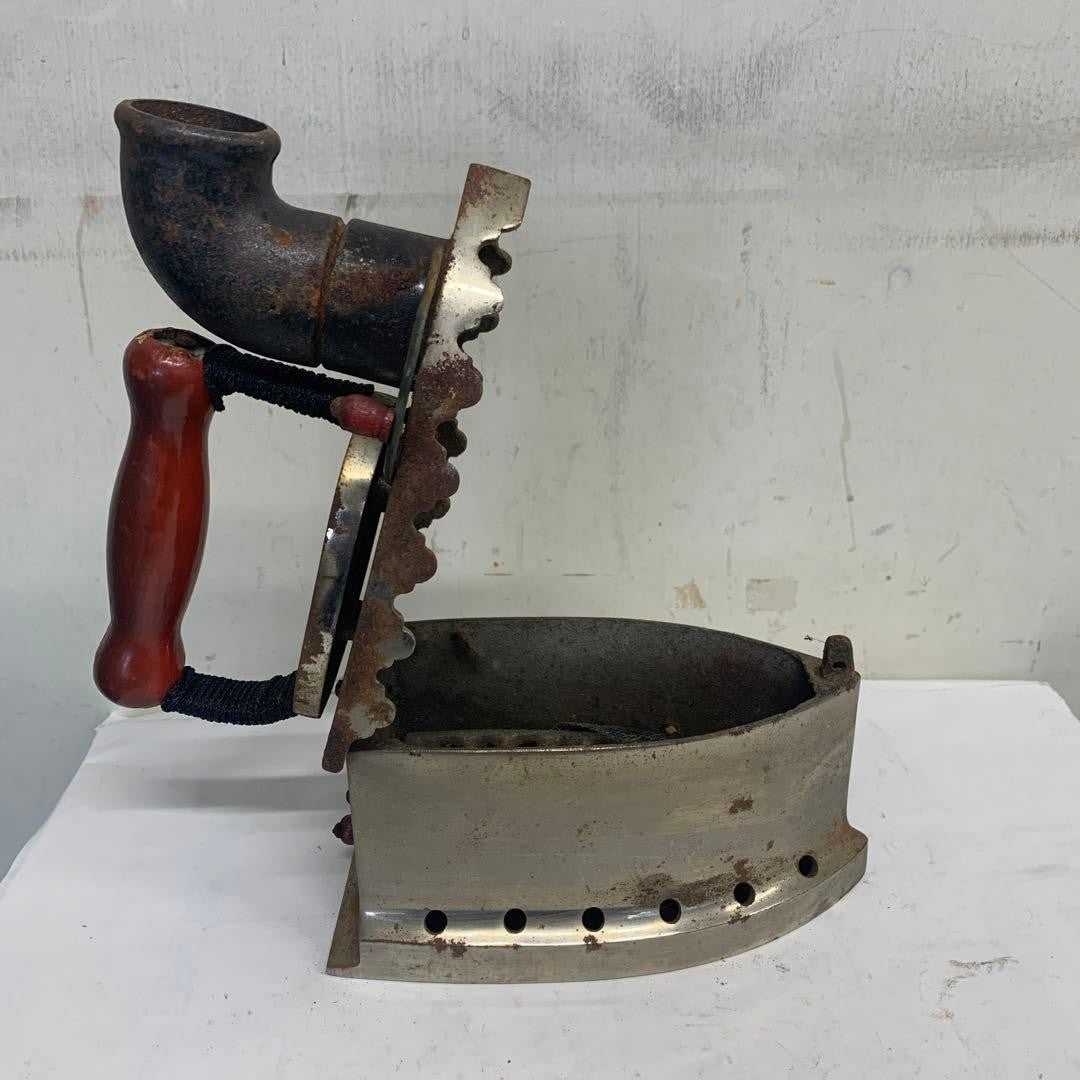 Rare Showa Retro Charcoal Iron Antique Art Collection with ironing board Japan