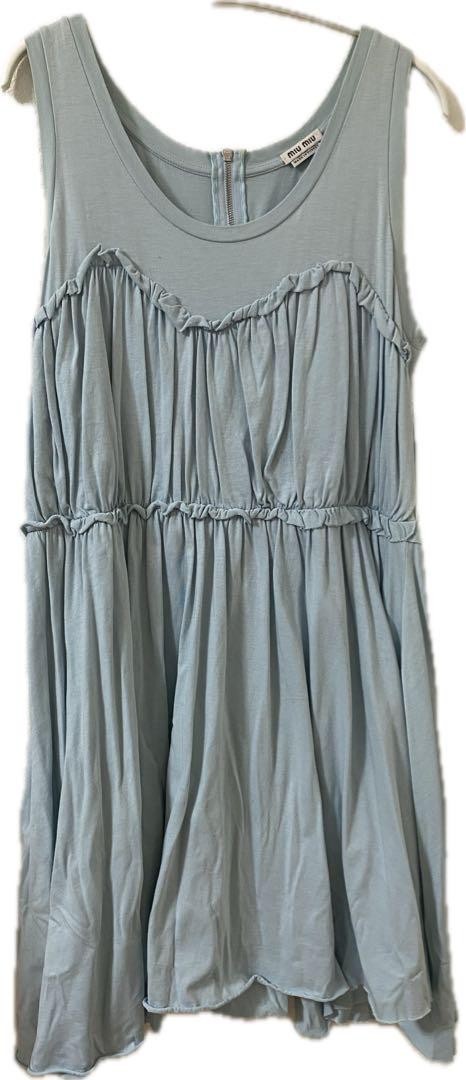 MIUMIU Sleeveless Cut and Sew Dress F/S from Japan