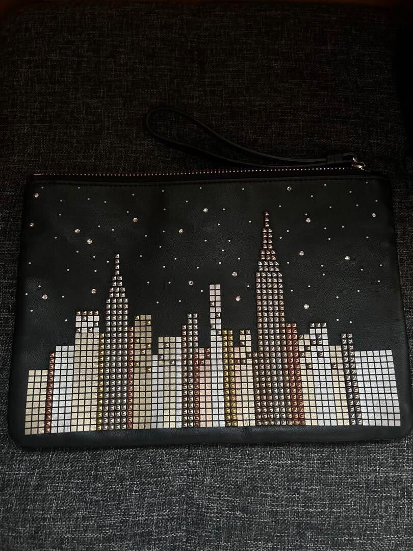 Kate Spade Glitzy Ritzy Skyline Willa Purse Pouch Clutch Bag