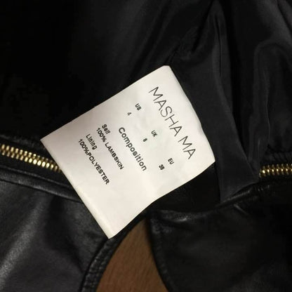 MASHA MA Peplum Leather Top by BALMAIN