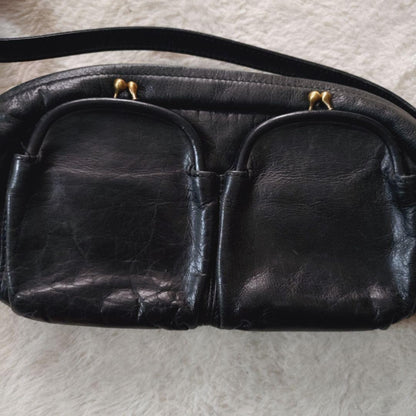 Tsumori Chisato Clasp Shoulder Bag Black 10.2 inches