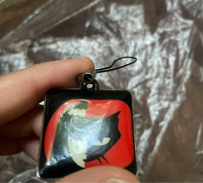 EMILY THE STRANGE Character Strap Charm Black Red Used