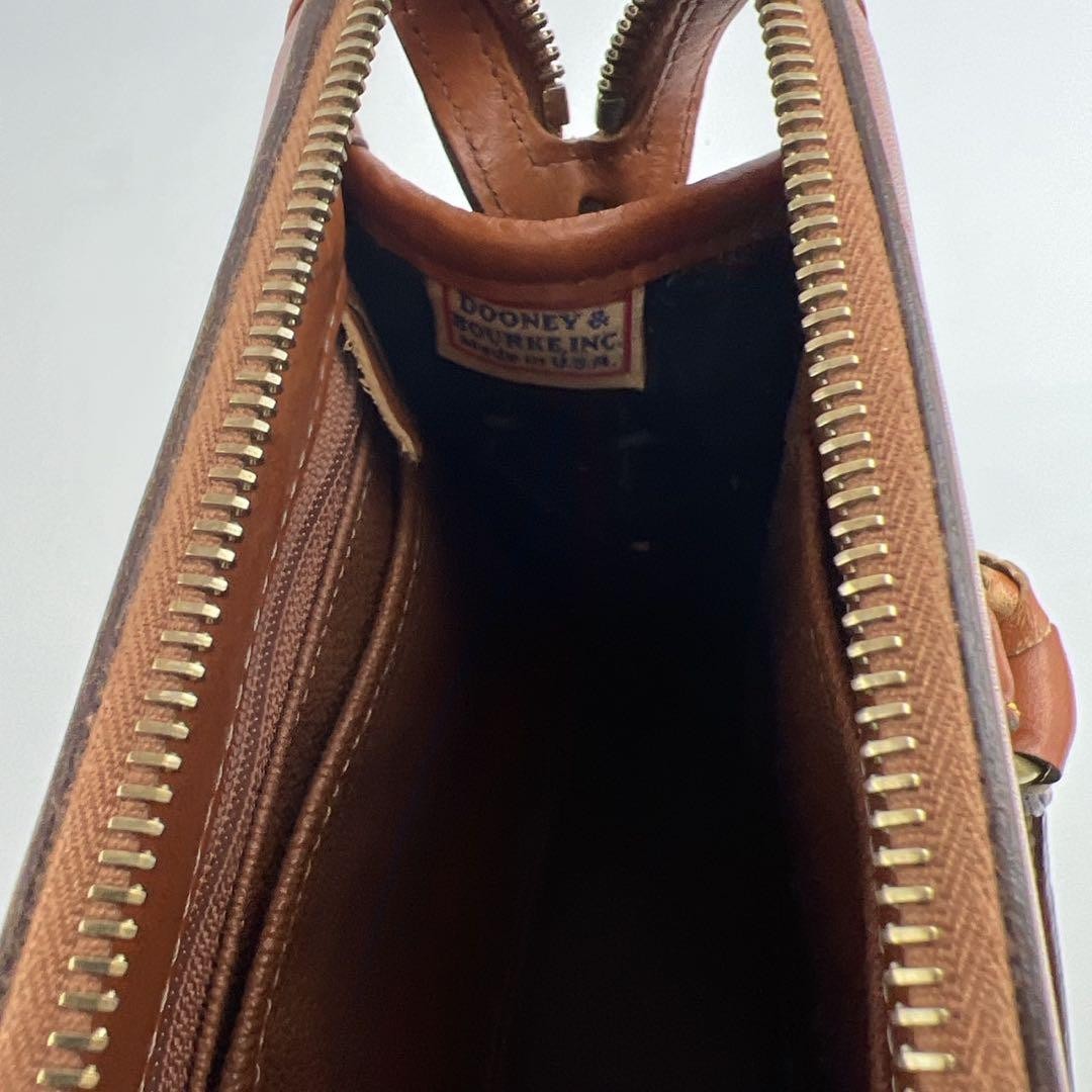 "Dooney & Bourke Leather Tote Bag YJ202 8.7x12.6x3.9 Inch" /Used++