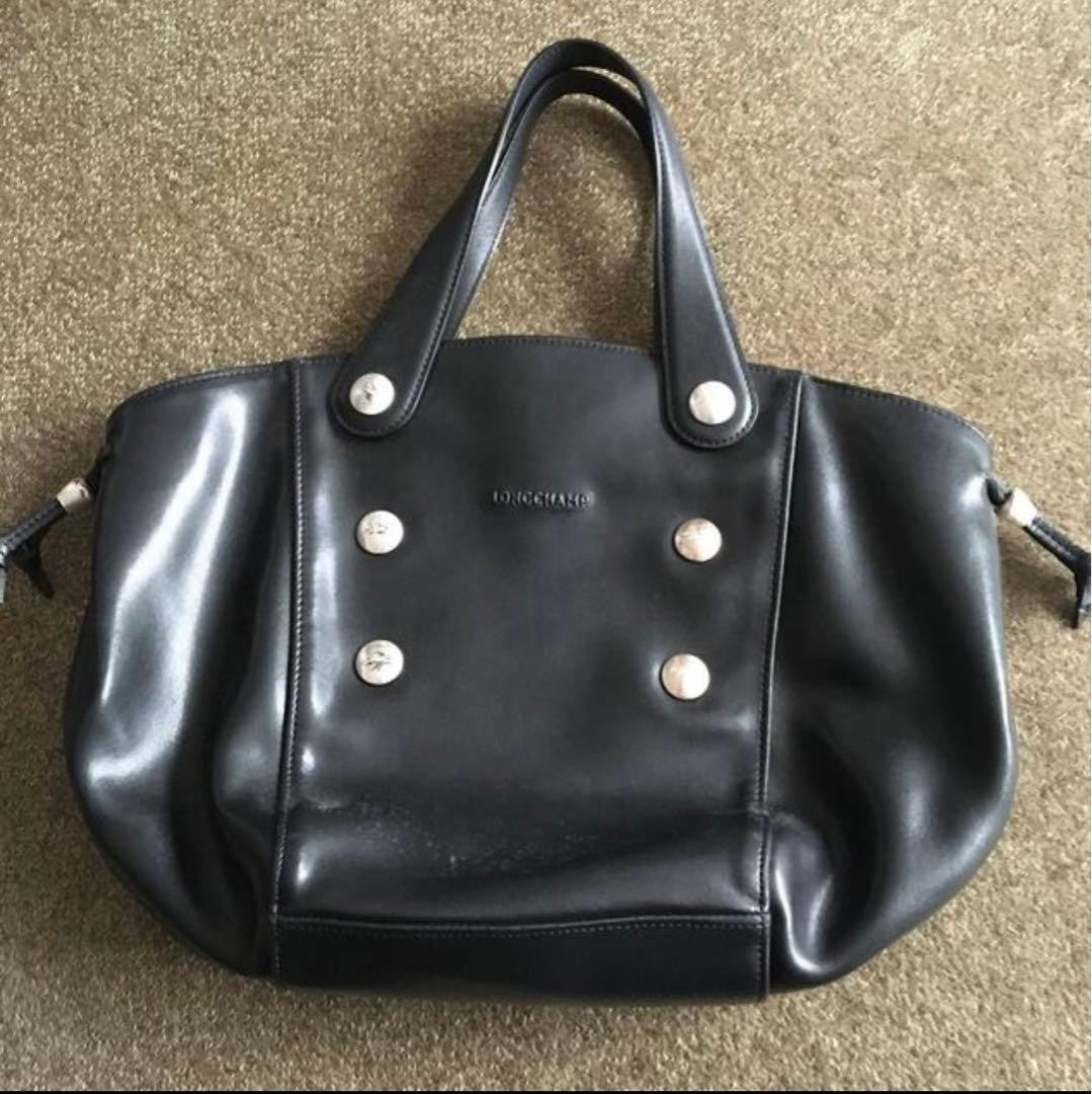LONGCHAMP Studded Leather Hand Bag