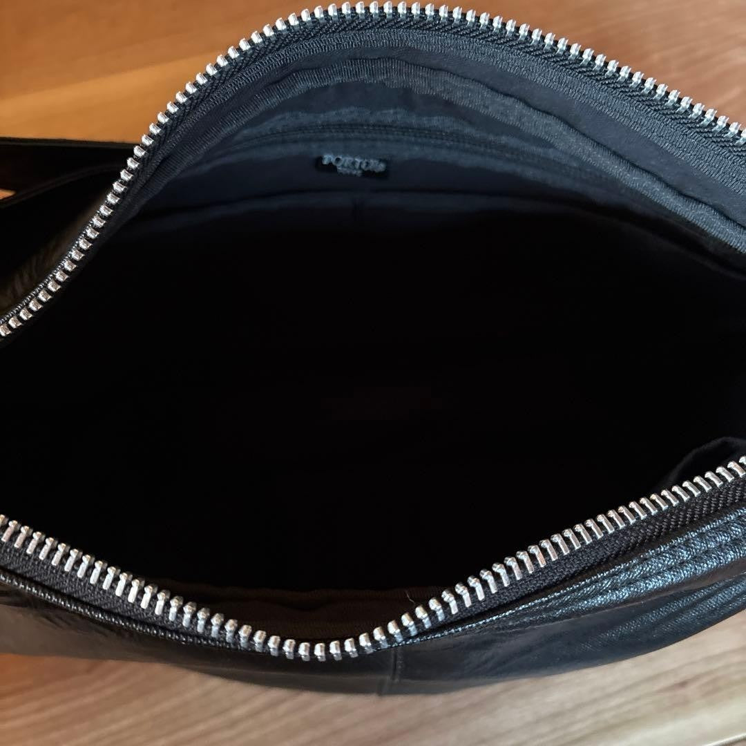 PORTER Freestyle Shoulder Bag Body Bag Black Crescent Moon Yoshida Kaban