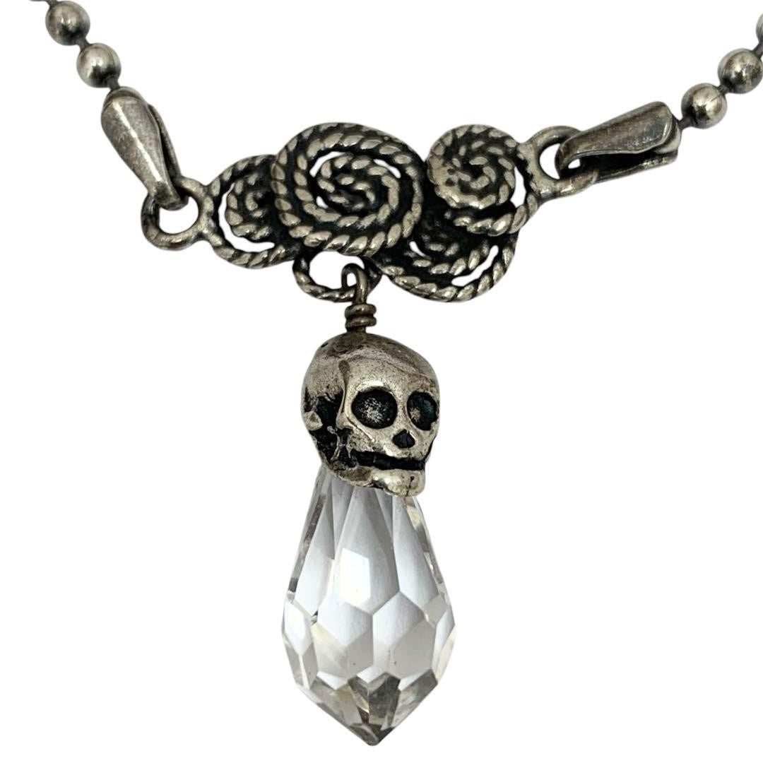 Diesel Women Crystal Skull Bracelet Sv925 Length 19cm Luxury Stylish Urban Italy