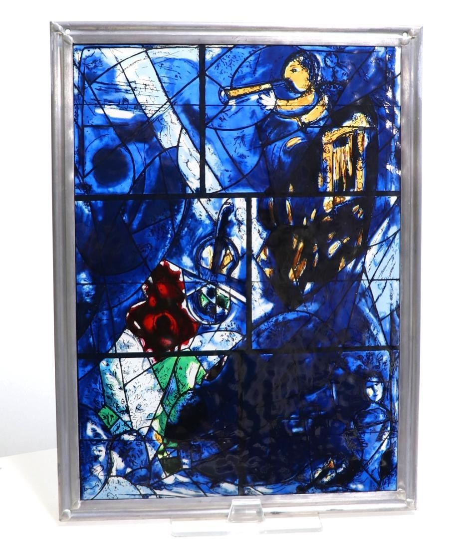 Marc Chagall Large Vintage Stained Glass American Windows 2/4