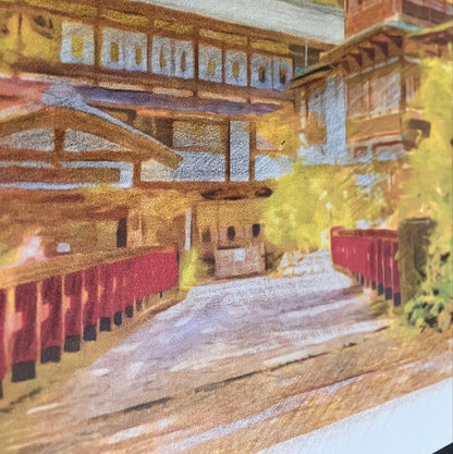 Studio Ghibli Art: "Sekizenkan" framed artwork from Spirited Away.