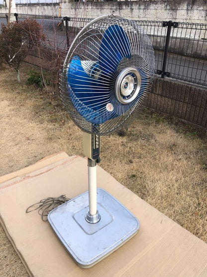 Showa Retro National Blue Three-Blade Stand Fan F-35V1G