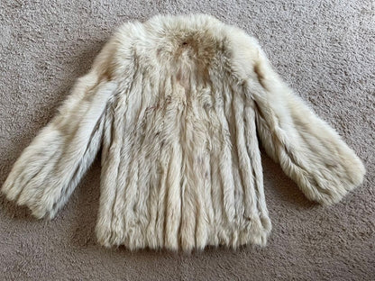 SAFURON Fur Jacket Width 46cm Vintage Brown Hook Coat Remake Material Rare