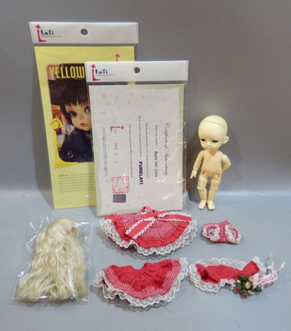 RARE Lati Yellow Coco Basic BJD 1/8 Doll No Makeup Outfit Wig Manual SET JPN