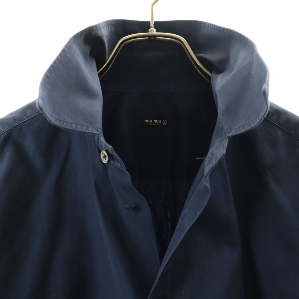MIUMIU made in Italy Long sleeve Button down shirt 38/15 blue Men's