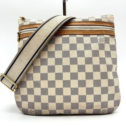 Auth LOUIS VUITTON Damier Azur Pochette Bosphore N51112 MI4097 Shoulder Bag