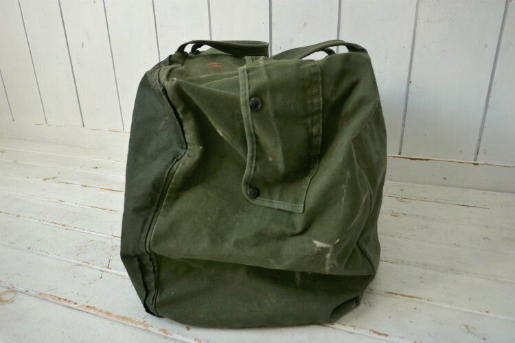 Military US Army USAF LIGHTNING Zipper Vintage Flyers Kit Bag Boston Bag USA