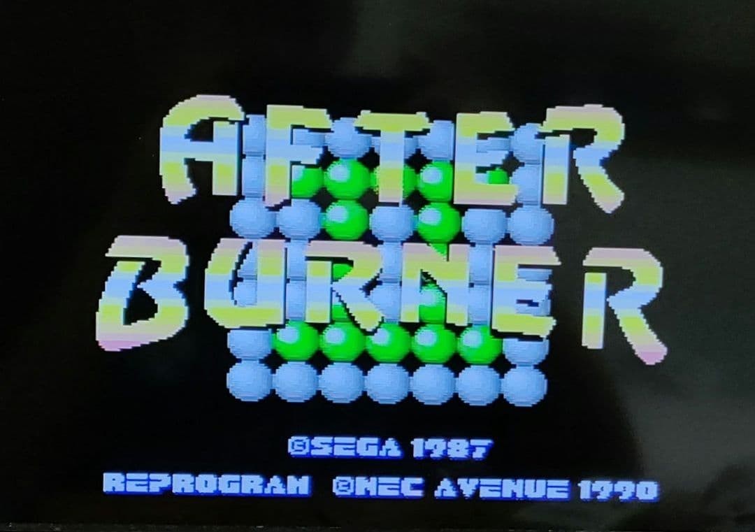 Tested and working: PC Engine After Burner II (HuCard version) - Shooting game