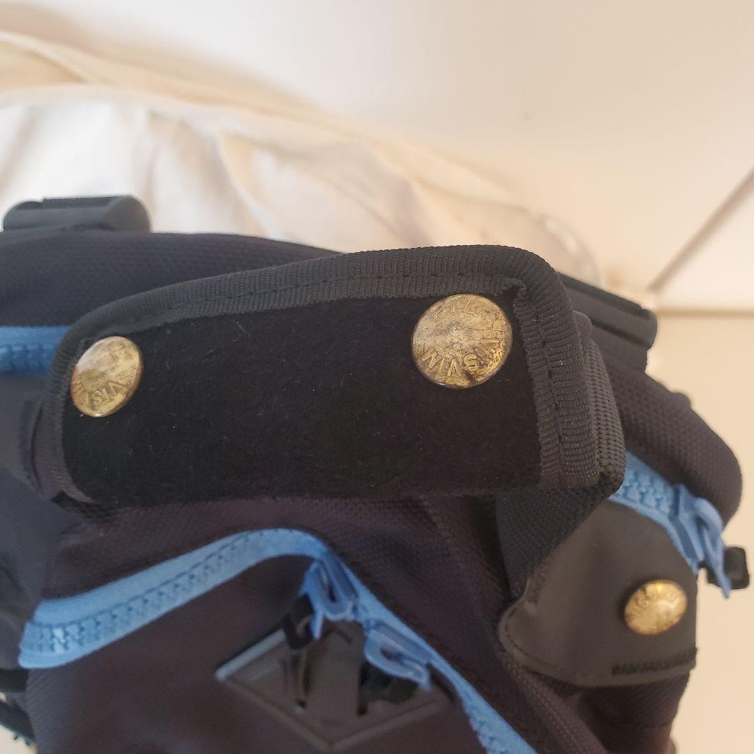 Visvim 20L Backpack Rucksack Black Nylon Suede Blue Zip Bag Rare Japan Used