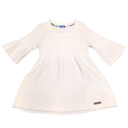 Burberry Blue Label Knit A-line Dress Flare Sleeves Ivory Used