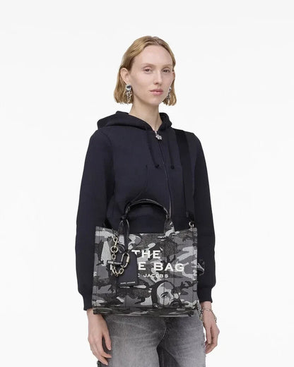 MARC JACOBS The Marc Camo Denim 2way Tote Bag Medium Signature Product Logo New