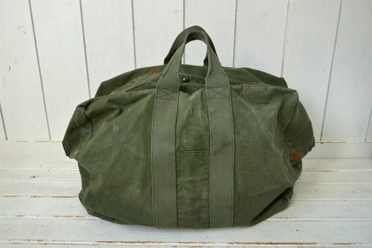 Military US Army USAF LIGHTNING Zipper Vintage Flyers Kit Bag Boston Bag USA