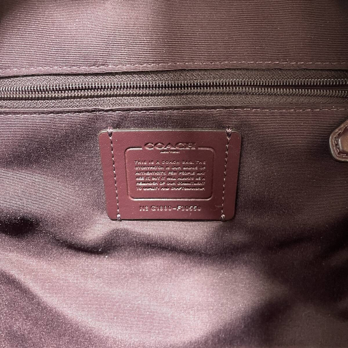 Coach Leather Backpack Purple Authentic Women's Rucksack Bag