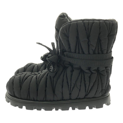Miu | Padded Matelasse Booties 5U558D Logo Short Boots 35 NERO Women Used KLDR-0
