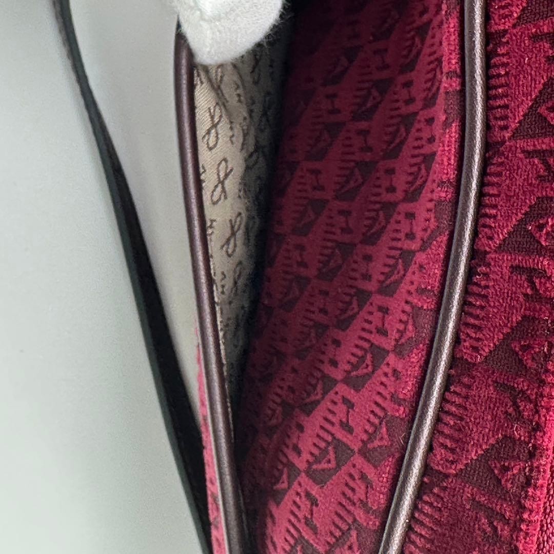 Authentic ANYA HINDMARCH small red canvas eyes rare crossbody shoulder bag